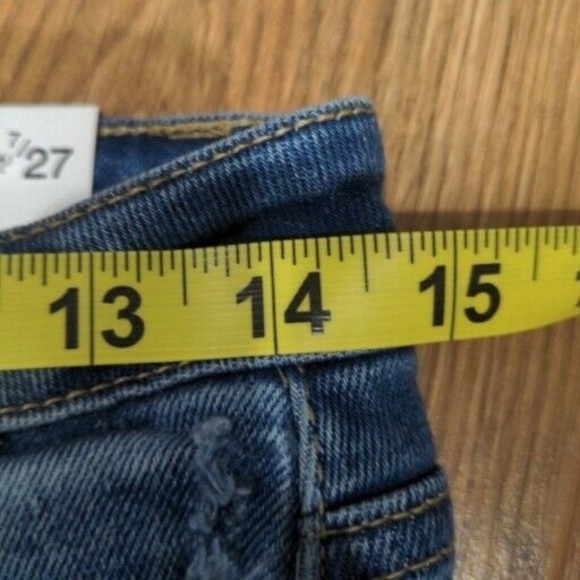 NWT Kancan Women's High Rise Super Skinny Size 7/27 Destroyed Stone Wash - Picture 12 of 14